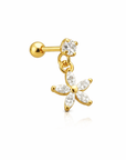 Flower CZ Drop Stud