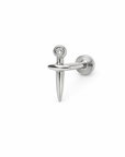 CZ Dagger Single Flat Back Stud