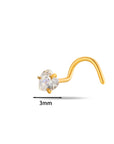 CZ Heart Nose Stud