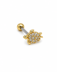 Turtle CZ Screwback Stud