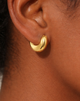 Chubby U-Shaped 18k Gold Filled Hoops