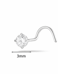 CZ Round Nose Stud 3mm