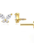 Butterfly Flat Back Stud