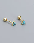 Maya CZ Screw Back Studs