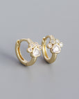 Puppy CZ Huggie Earrings
