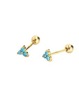 Maya CZ Screw Back Studs