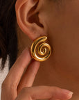 Nautilus Shell Statement Earrings