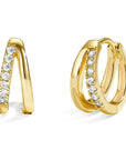 Marli Double Huggie Hoops