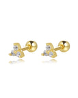 Maya CZ Screw Back Studs