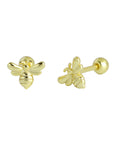 Tiny Bee Screwback Stud Earring