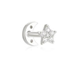 Star & Moon Reversible Flat Back Stud