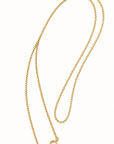 Dainty curb chain necklace in 18k gold plated sterling silver