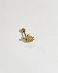 Turtle CZ Screwback Stud