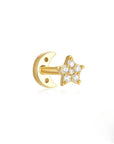 Star & Moon Reversible Flat Back Stud