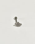 Turtle CZ Screwback Stud