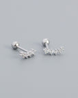 Nadia CZ Silver Crawler Stud