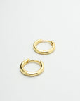 Emma 8mm huggies hoops gold plated whatnotz.com