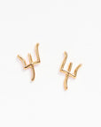 Barbados Trident earring Gold vermeil whatnotz.com