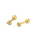 Tiny CZ Heart Single Stud