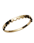 Mini Heart Half Eternity Ring