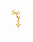 Solace CZ Drop Flat Back Stud