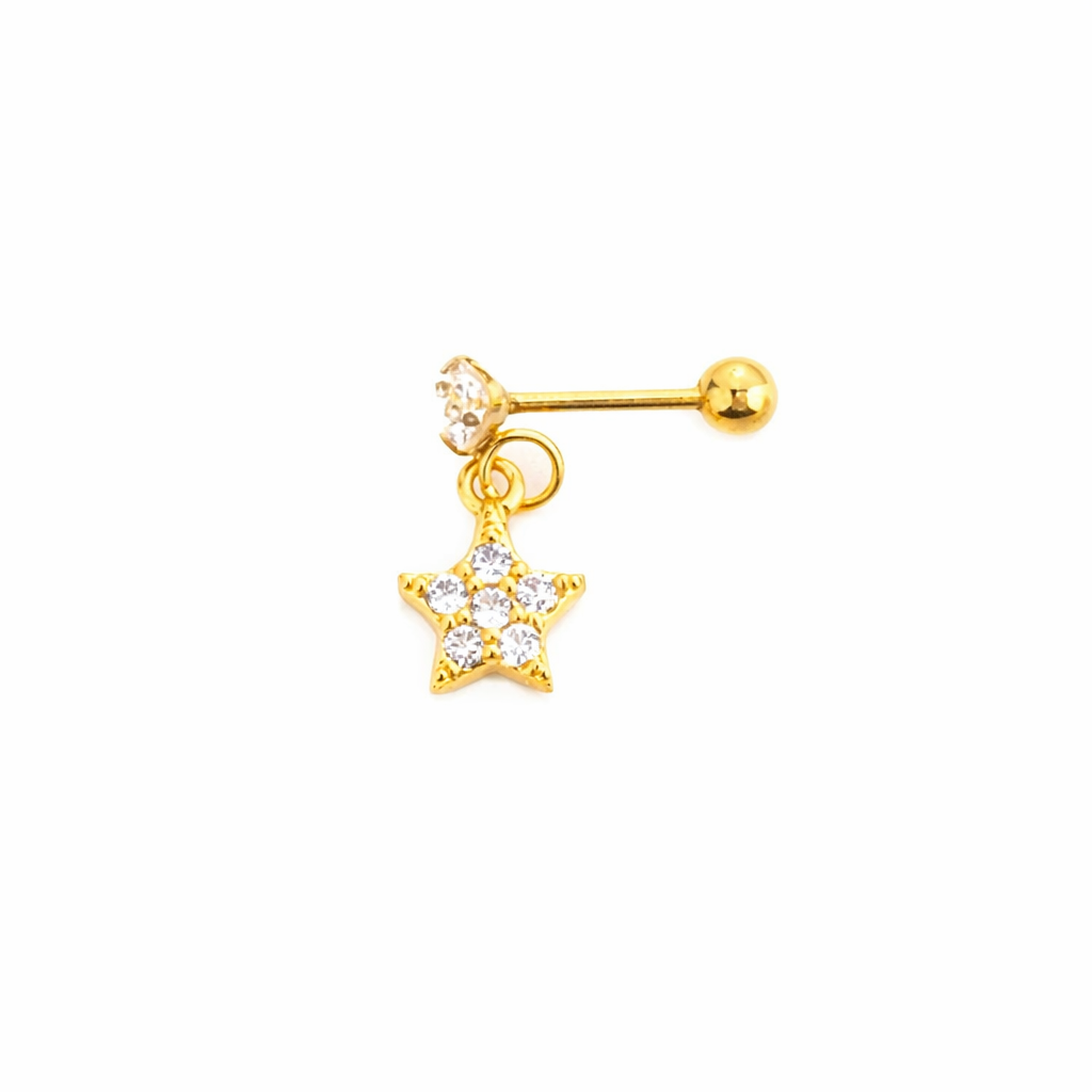 Star CZ Drop Stud