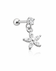 Flower CZ Drop Stud