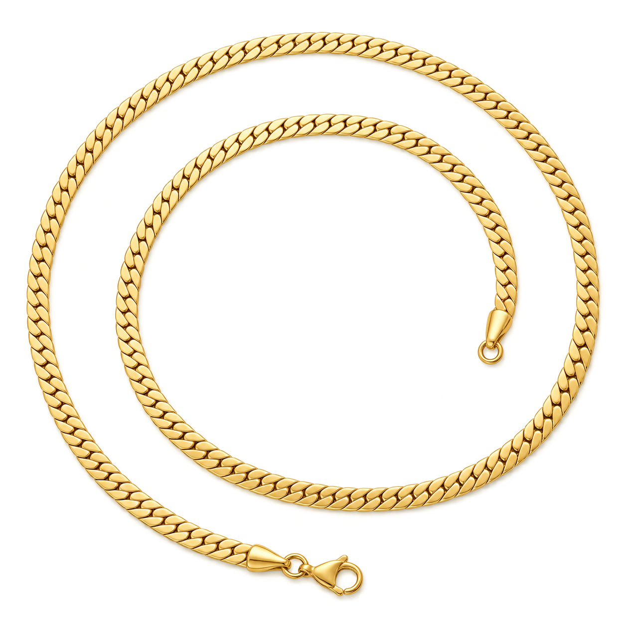 Flat Curb Chain  4mm (16")