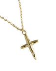 Hammered Cross Necklace