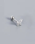 CZ Butterfly Single Stud