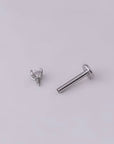 CZ Flat Back Stud