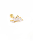 Cara CZ Screw Back Stud Earrings