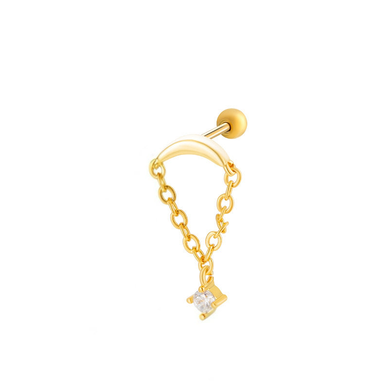 Thea Screwback Chain Stud