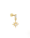 Luna Star Drop CZ Flat Back Stud
