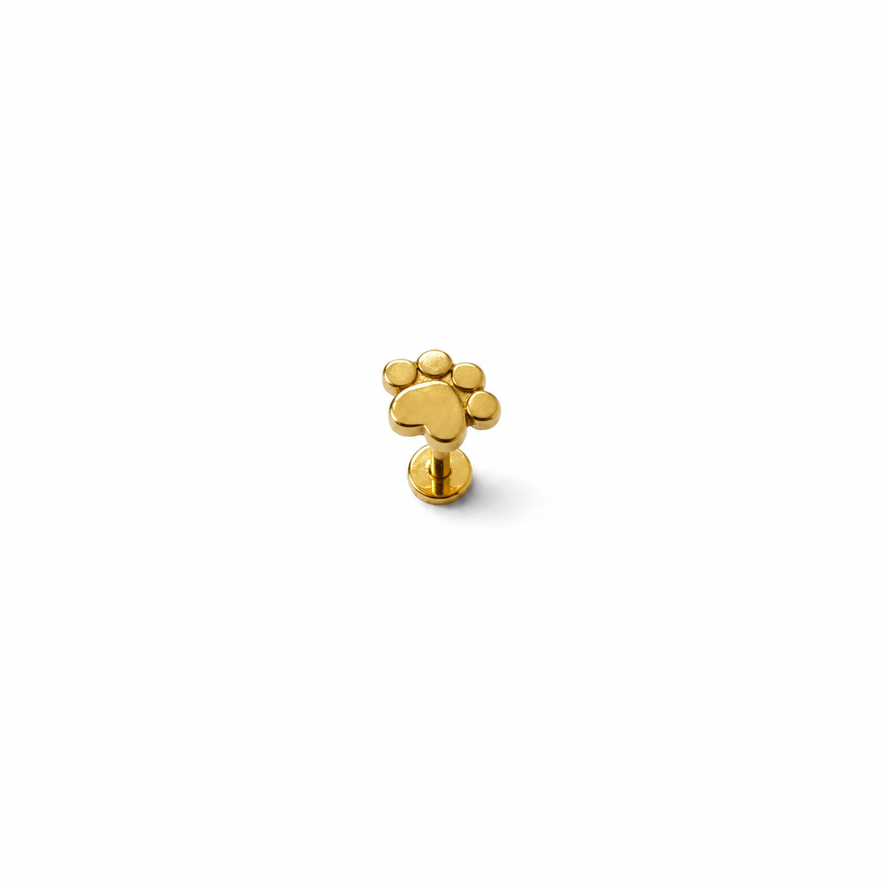Dog Paw Flat Back Single Stud