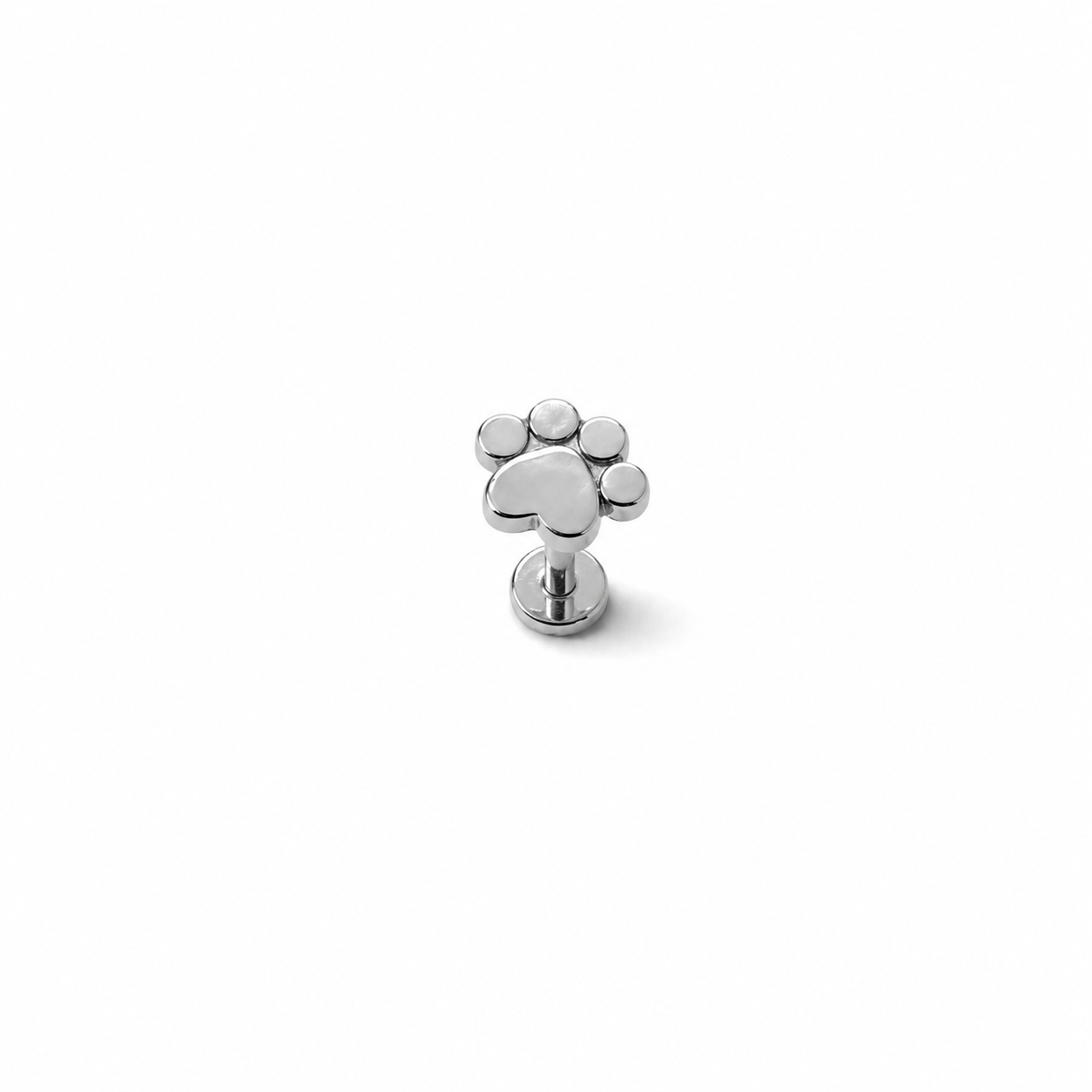 Dog Paw Flat Back Single Stud