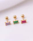 Lizzy Baguette Screw Back Stud