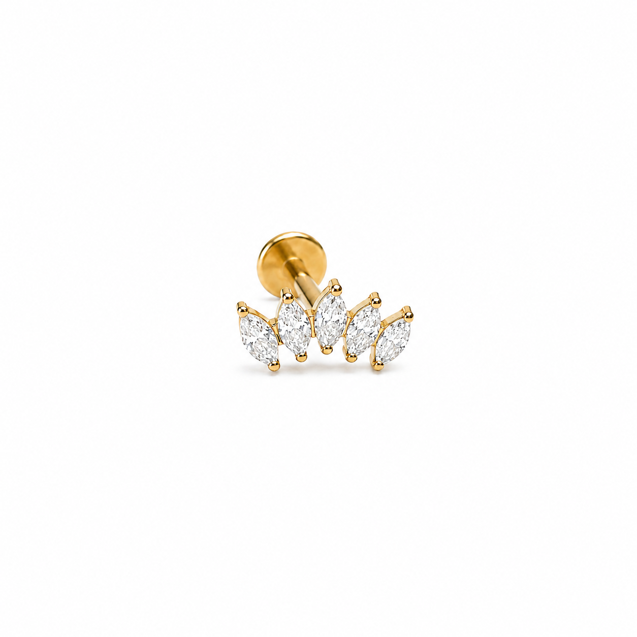 Elodie CZ Flat Back Stud Earring