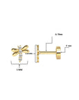 Dragronfly Flat Back Stud Earring