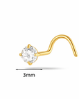 CZ Round Nose Stud 3mm