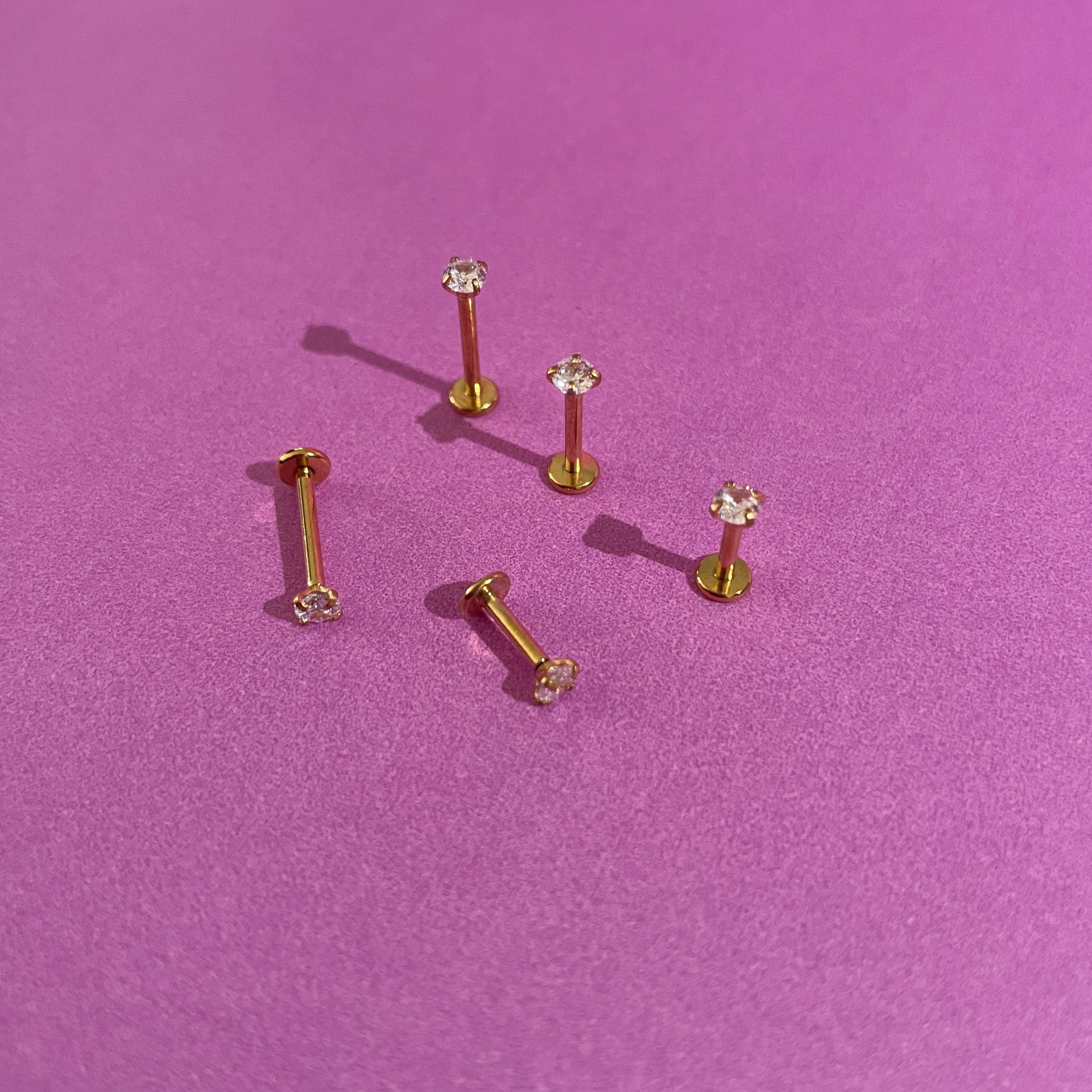 CZ Flat Back Stud