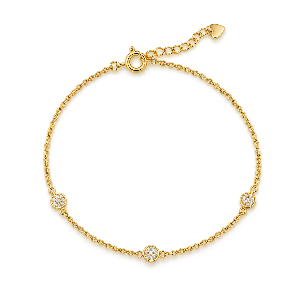 sterling silver 14k gold plated bracelet with cubic zirconia stones 
