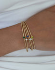 Birthstone Gold Bangle