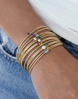 Birthstone Gold Bangle