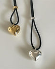 Big Bubble Heart Rope Necklace