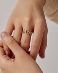 Mom CZ Gold Ring