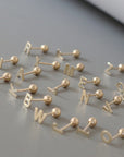 Initial Screwback Gold Studs
