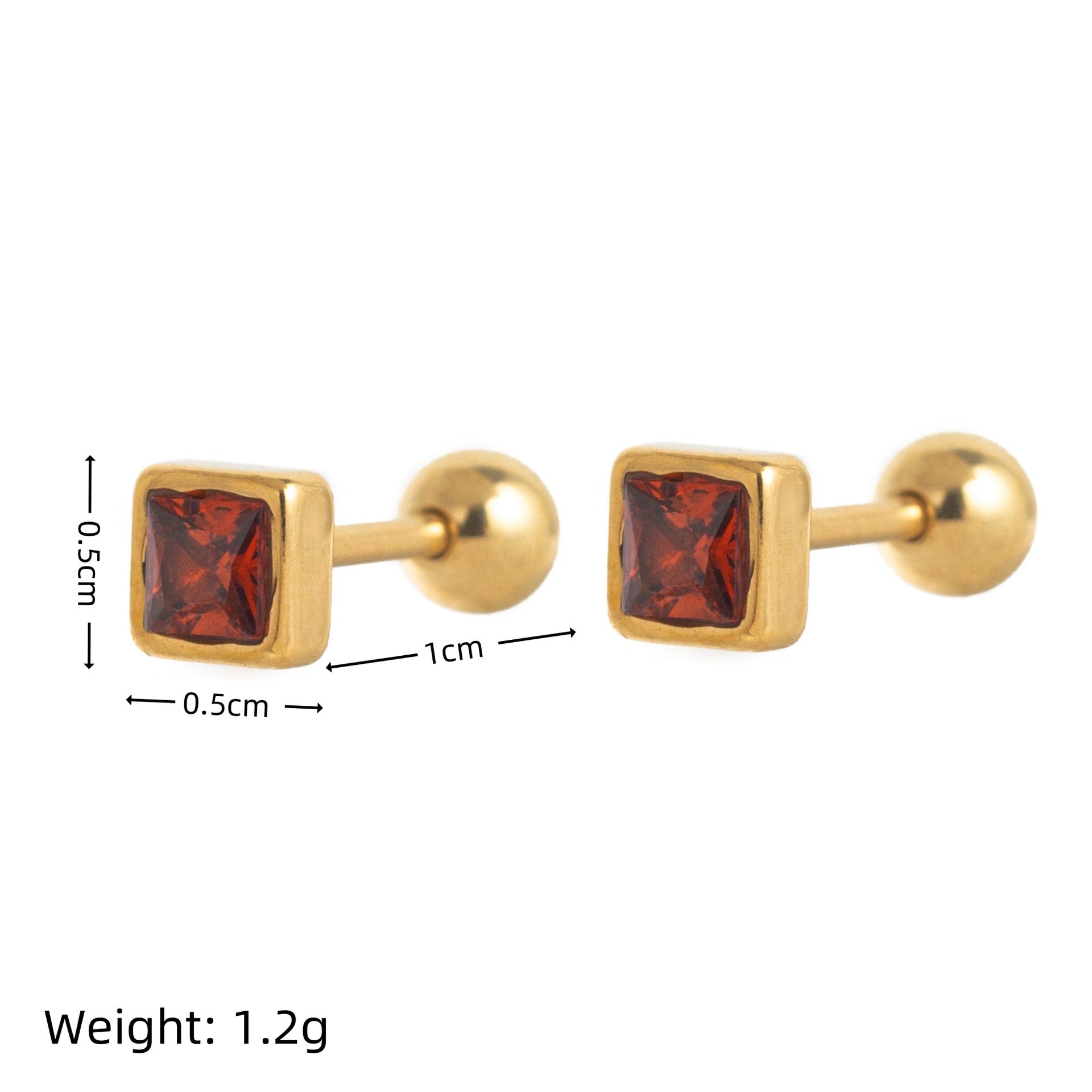 Birthstone Screwback Stud