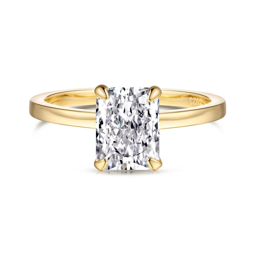 Elle Emerald Cut Promise Ring