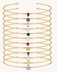 Birthstone Gold Bangle